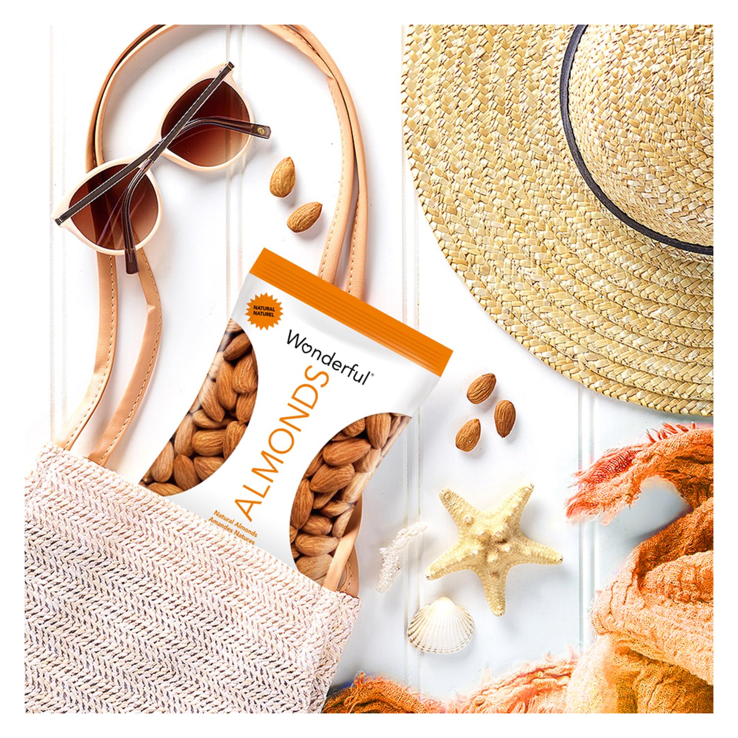 Wonderful Almonds - Amandes nature 8 x 140g