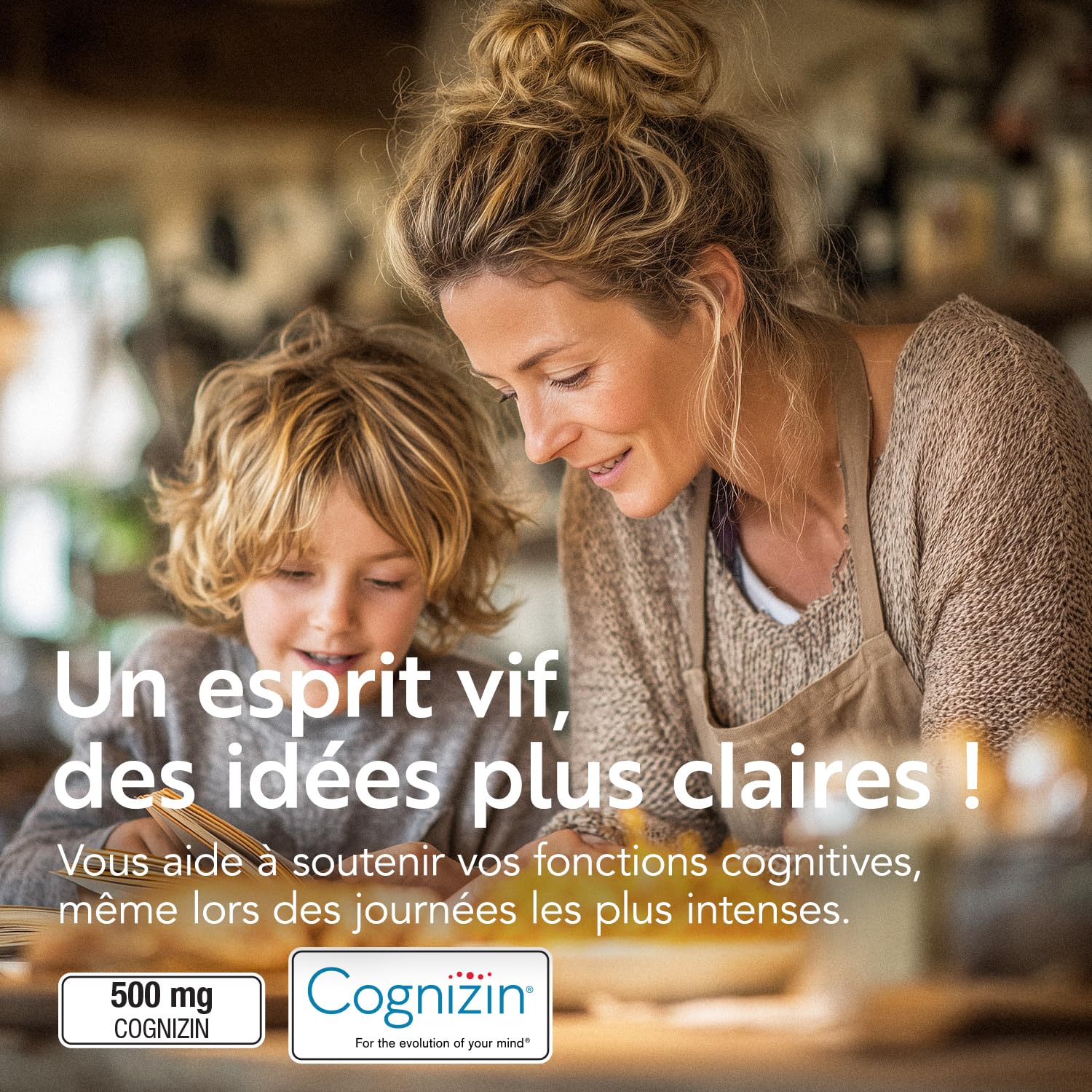 Citicoline Cognizin 500 mg PiùLife – Complément Alimentaire Memoire et Concentration – CDP Choline, Précurseur de Phosphatidylcholine et Acétylcholine – 2 Gélules par Jour, Sans Lactose, Sans Gluten