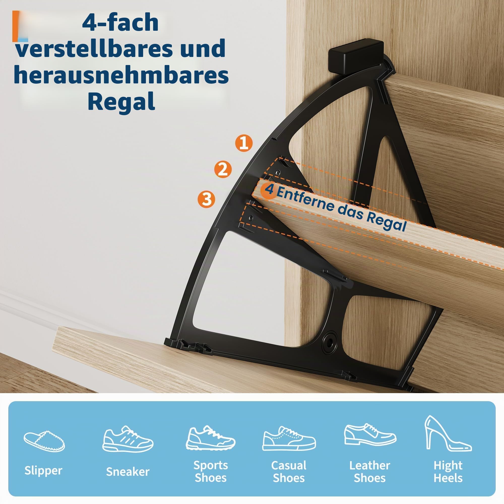 Garvee Kippschuhschrank schmal, Schuhkipper Holz mit 2 Klappen, Schuhschrank mit verstellbaren Regalen & Metallbeinen, Platzsparender Schuh-Organizer Schuhkommode für Flur, Eingangsbereich