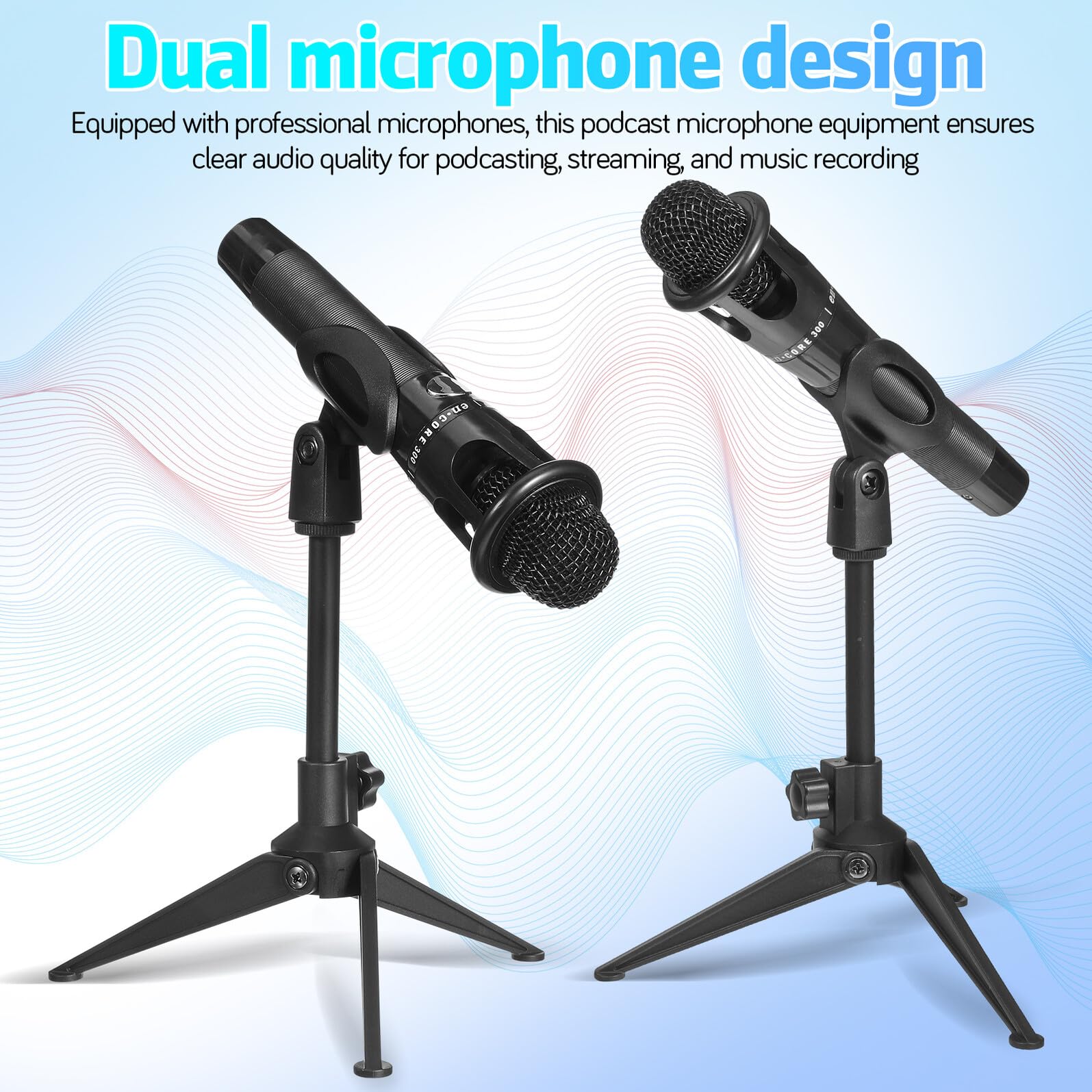 Kit Profesional para Podcast con Micrófonos y Tarjeta de Sonido Avanzada Mezcla de Audio Real para Streaming Grabación y Gaming