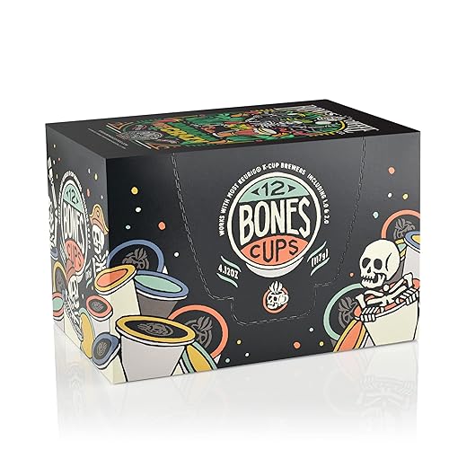 Miniatura 2 de Bones Coffee Company - Cápsulas de café con sabor a Jamaican Me Crazy, 12 cápsulas de café de una sola porción, compatibles con cafetera Keurig 1.0