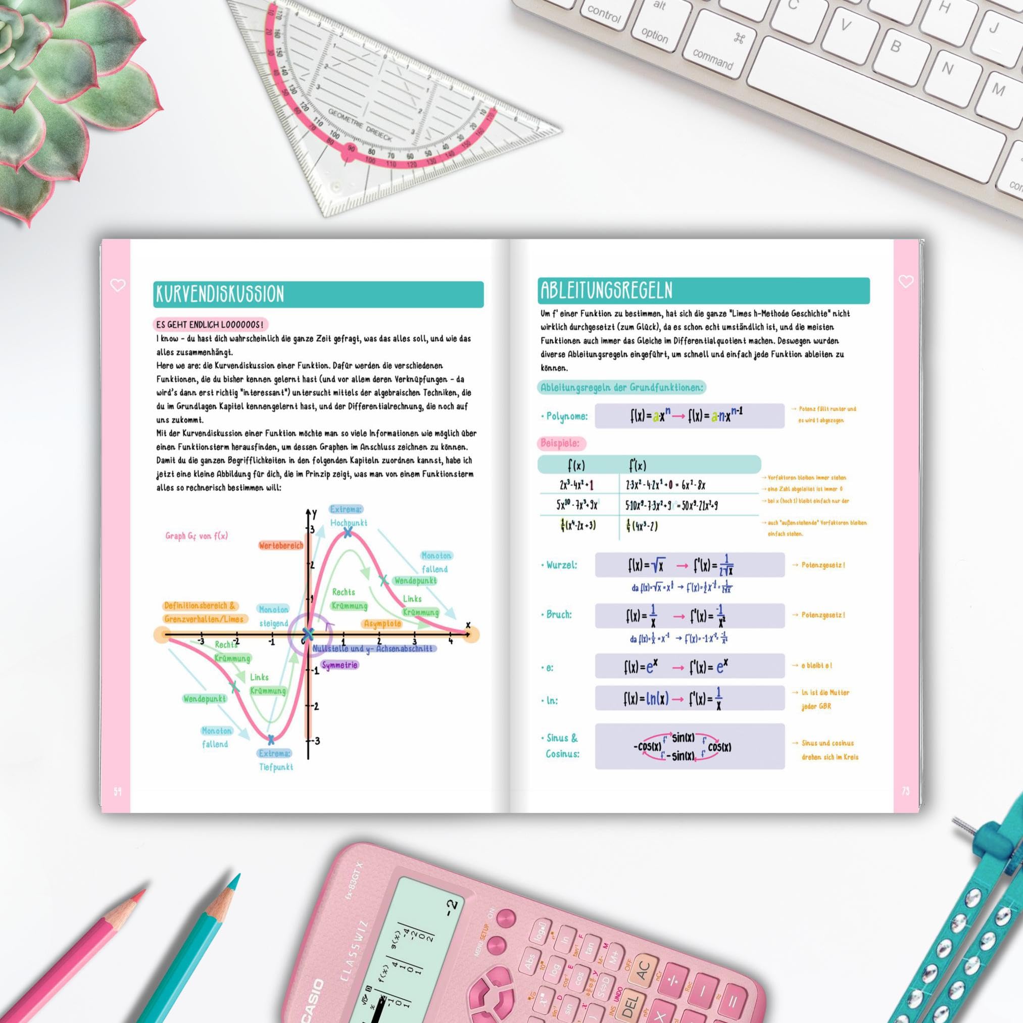 Mein Mathematik Buch | Abitur und Oberstufe | Klasse 11, 12, 13: Analysis + Stochastik + Analytische Geometrie + Lineare Algebra (Gesamtausgabe)