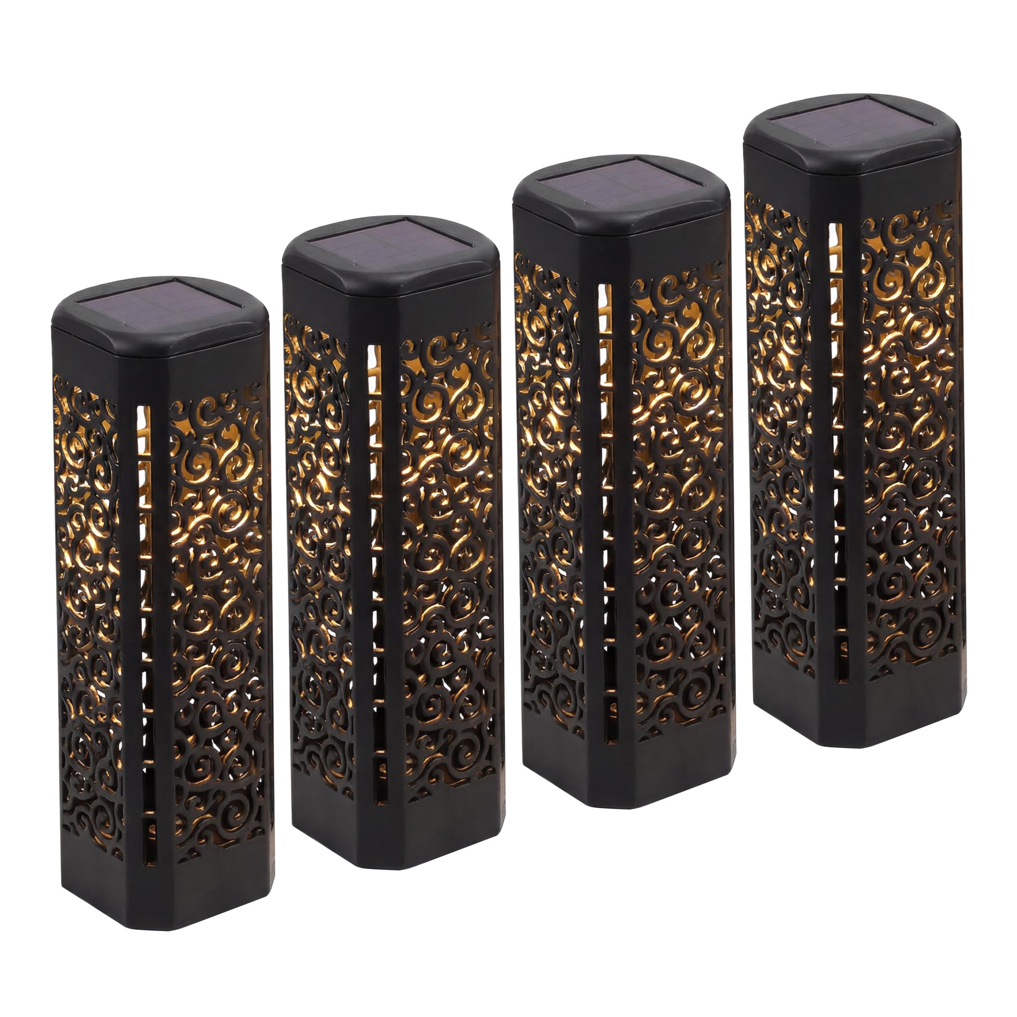 Rackhams White Pack Of 4 Solar Stake Lights – Warm Led Pathway Lights