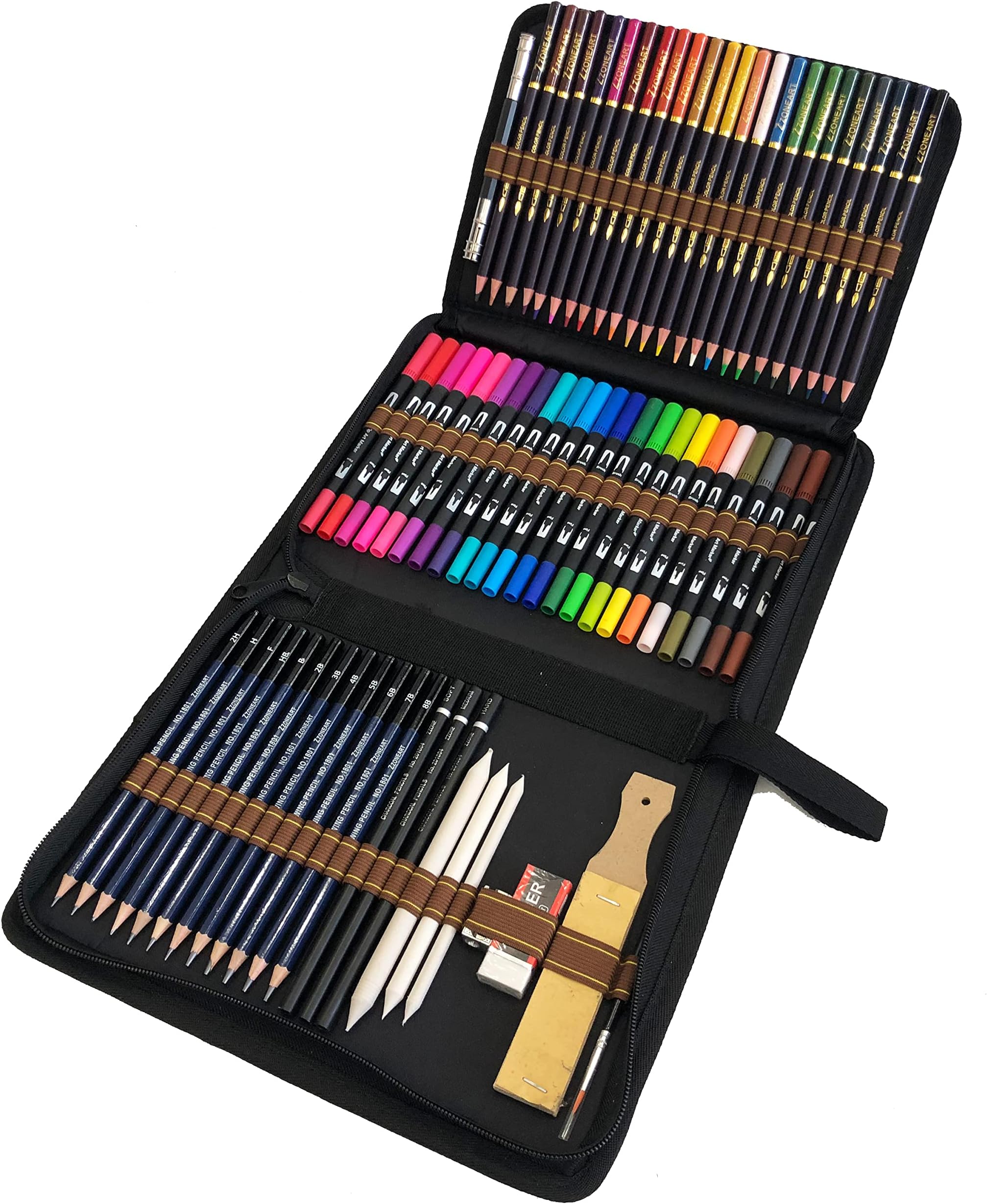 Set Penne Da Colorare E Matite - 48 Pennarelli Doppia Punta + 12 Matite Da Disegno Per Adulti E Bambini - Foto 5