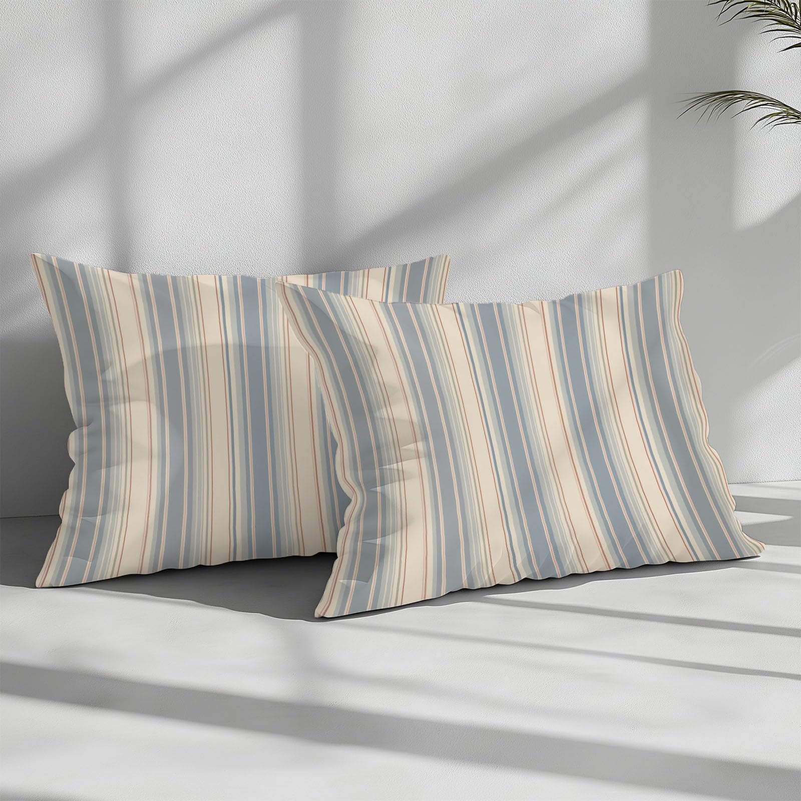 Funda Nordica para Cama 105 Rayas Azules Juego de Ropa de Cama Fundas Nórdicas 180x220 cm Poliéster Algodón, 3 Piezas Juego de Cama Cremallera Funda de Almohada