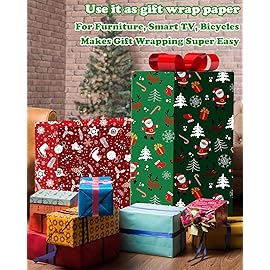 Extra Large Oversized XXL Jumbo Holiday Bike Gift Bag - 2PC 71X59 Big Giant Reusable Christmas Big Wrapping Bags for Large Gifts & Furniture