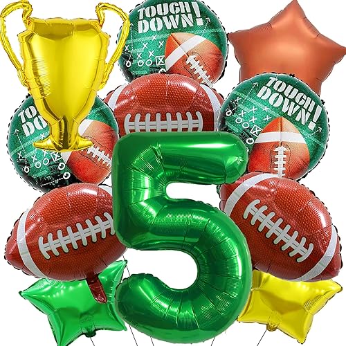 15 globos de fútbol, decoraciones de fiesta de cumpleaños de fútbol, temática deportiva, decoración de fiesta de cumpleaños, incluye globo verde de
