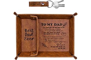 ZAPUVO Dad Jewelry: Best Dad Ever Tray and Keychain