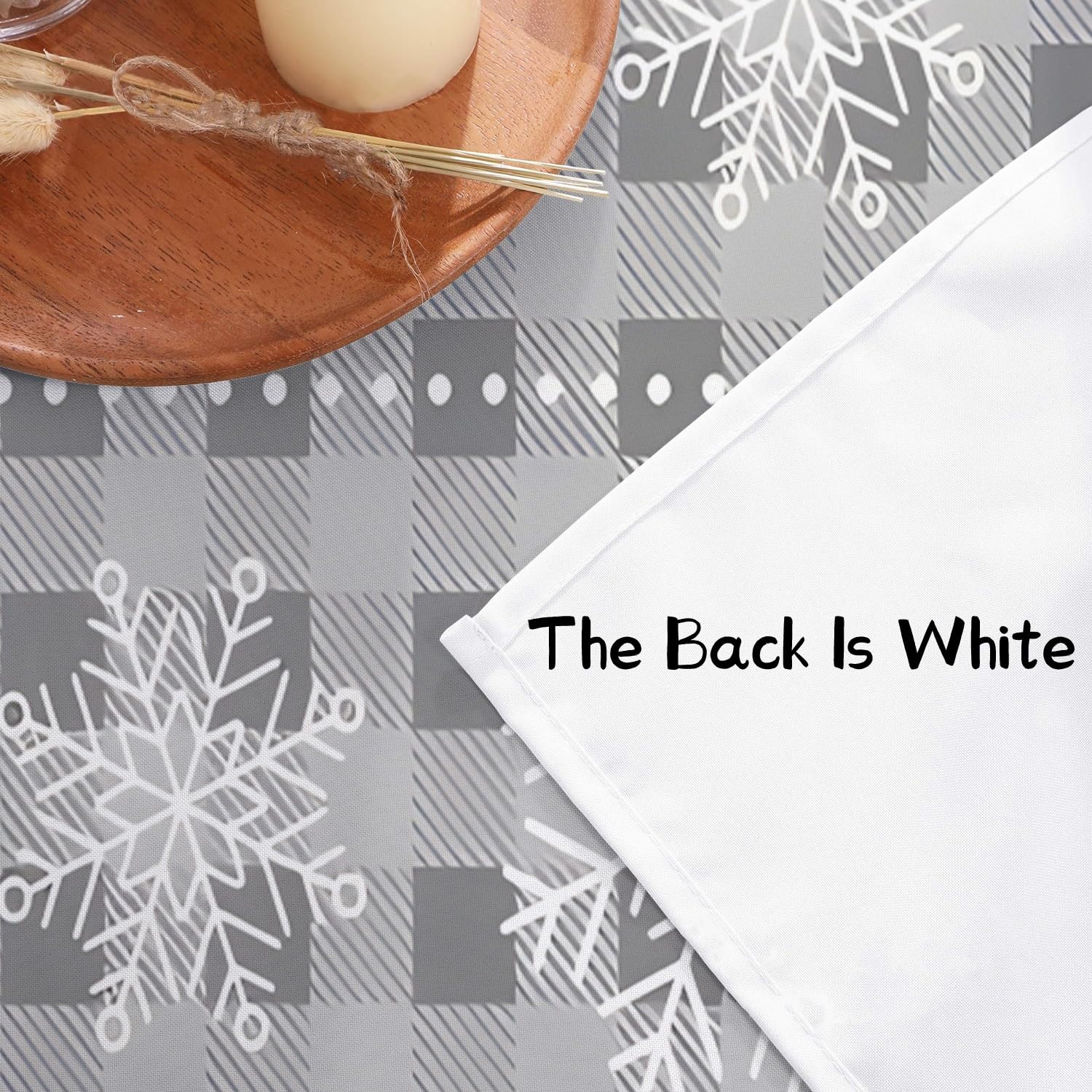 Nappe Ovale 180x240 cm Flocons de Neige