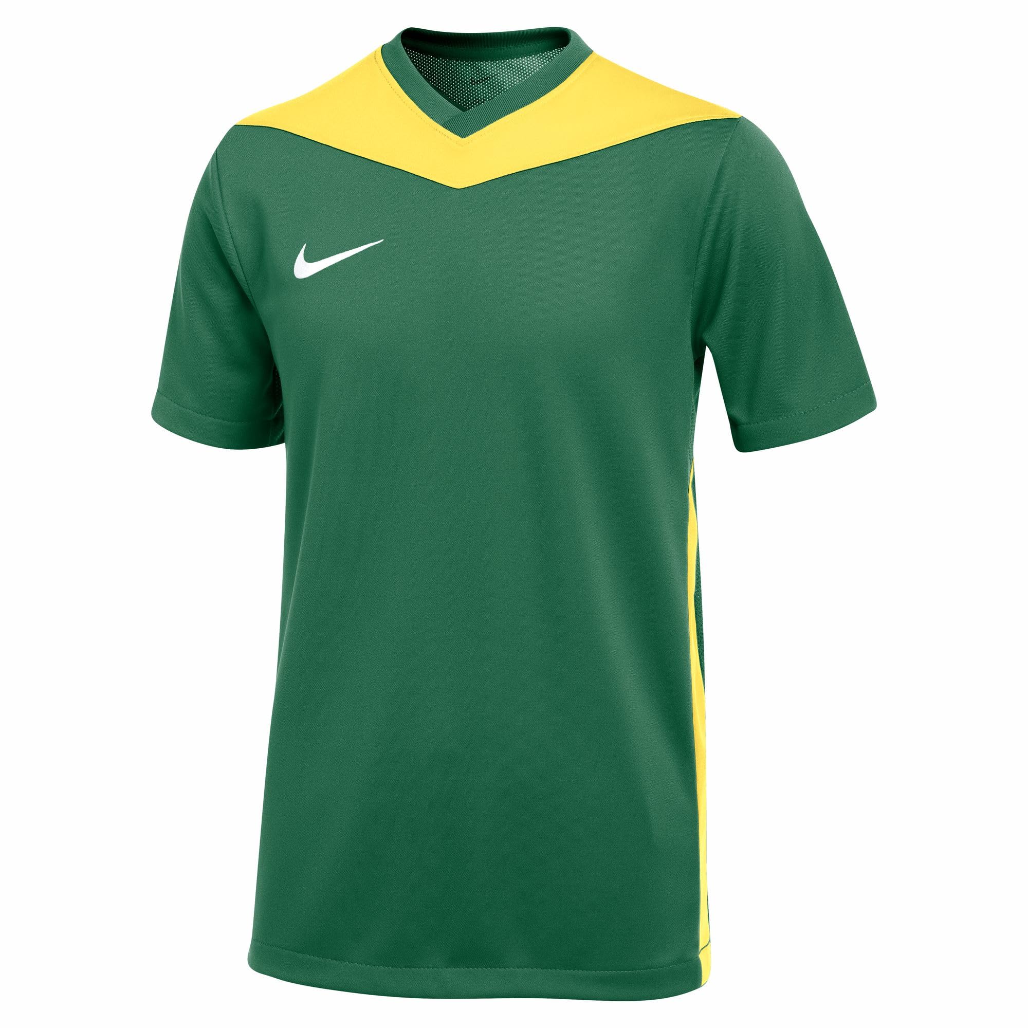 Nike FD7438-303 Dri-FIT Park Derby IV T-Shirt Unisex Pine Green/Tour Yellow/White Size S