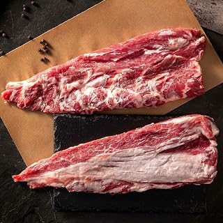 MARKYS Pluma Ibérico de Bellota: Premium Acorn-Fed Pork Feather Loin Raw Meat, 1 lb Authentic Spanish Cut