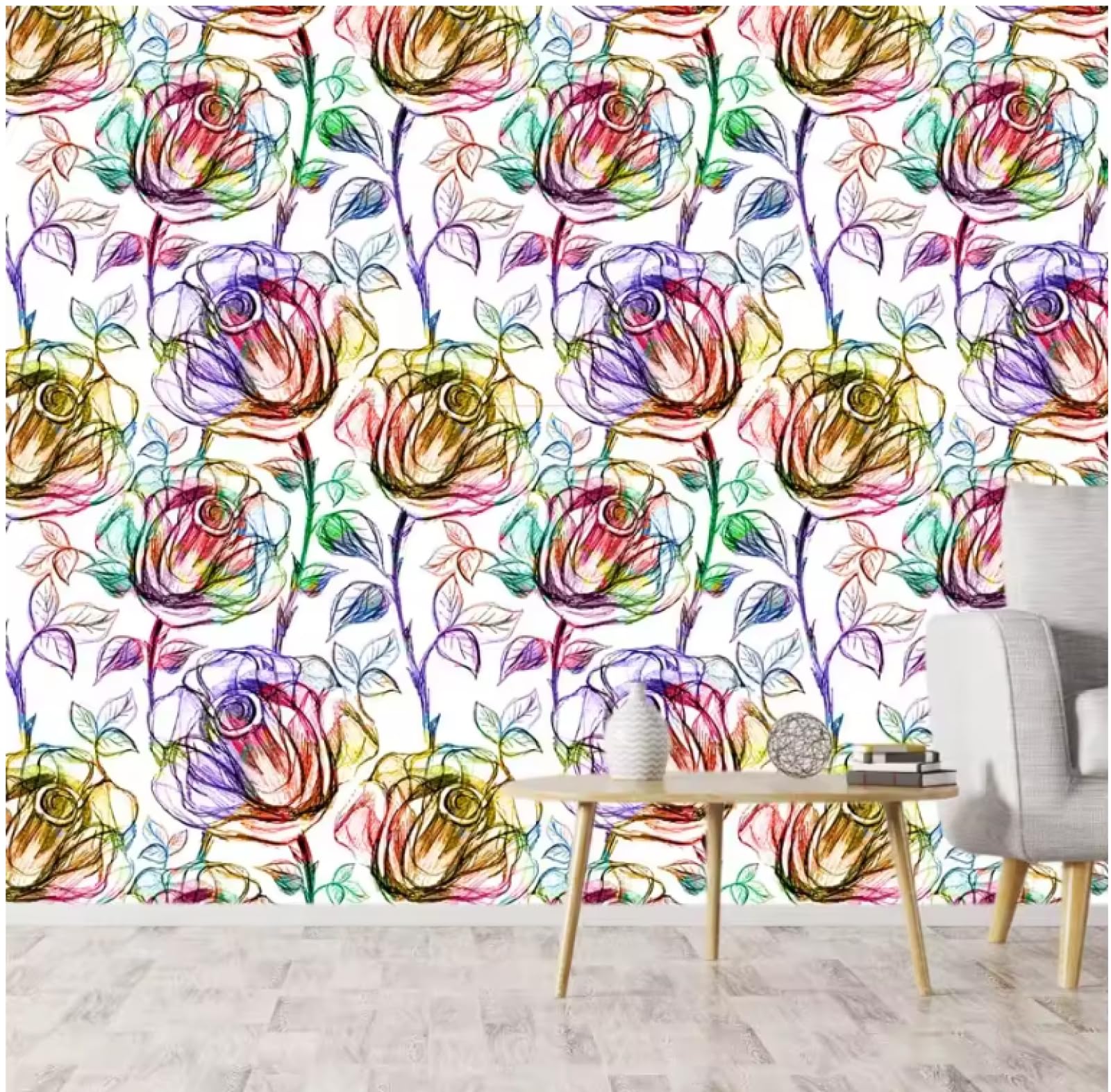 Tapety ścienne wystrój domu tapeta salon kwiat kwiat róża obraz mural tapeta 3D, 300 x 210 cm