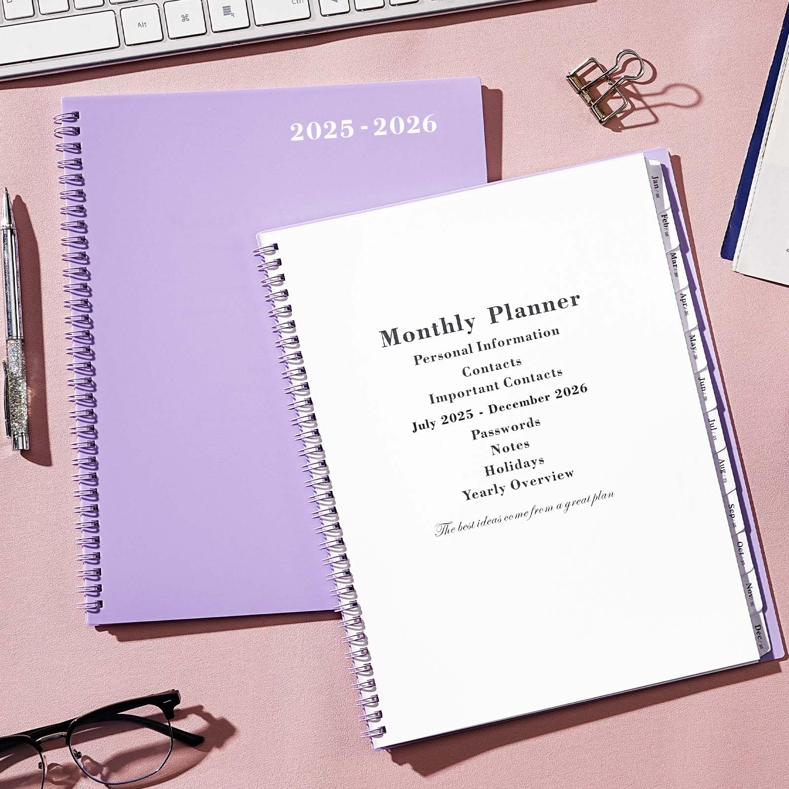 Snapklik.com : Monthly Planner 2025-2026 - JUL 2025 - DEC 2026 Monthly ...