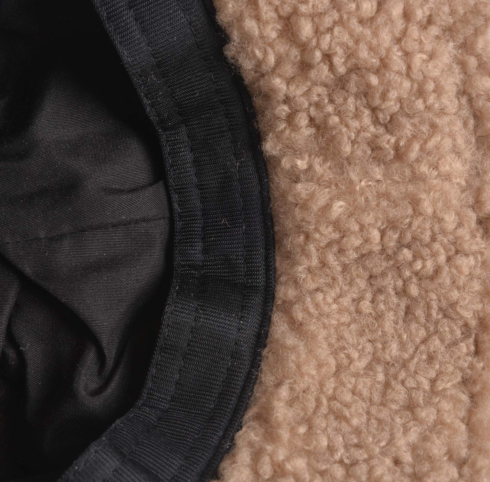 ChezAbbey Faux Fur Bucket Hat, Fuzzy Furry Winter Warm Fisherman Cap, Fluffy Teddy Sherpa Clothe Hats for Women Men Girls