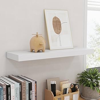 White Shelf / 丸窓 Amazon.com: fuqing White Floating Shelves for Wall - 24 Inch