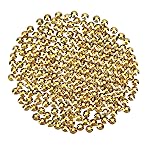 Novani Rhinestones 3000Pcs Flatback Crystal Round Loose Gemstones Glass Rhinestones for Crafts Makeup Nail Art Clothes Shoes DIY Decorations(SS8, 2.3-2.5mm,Gold)
