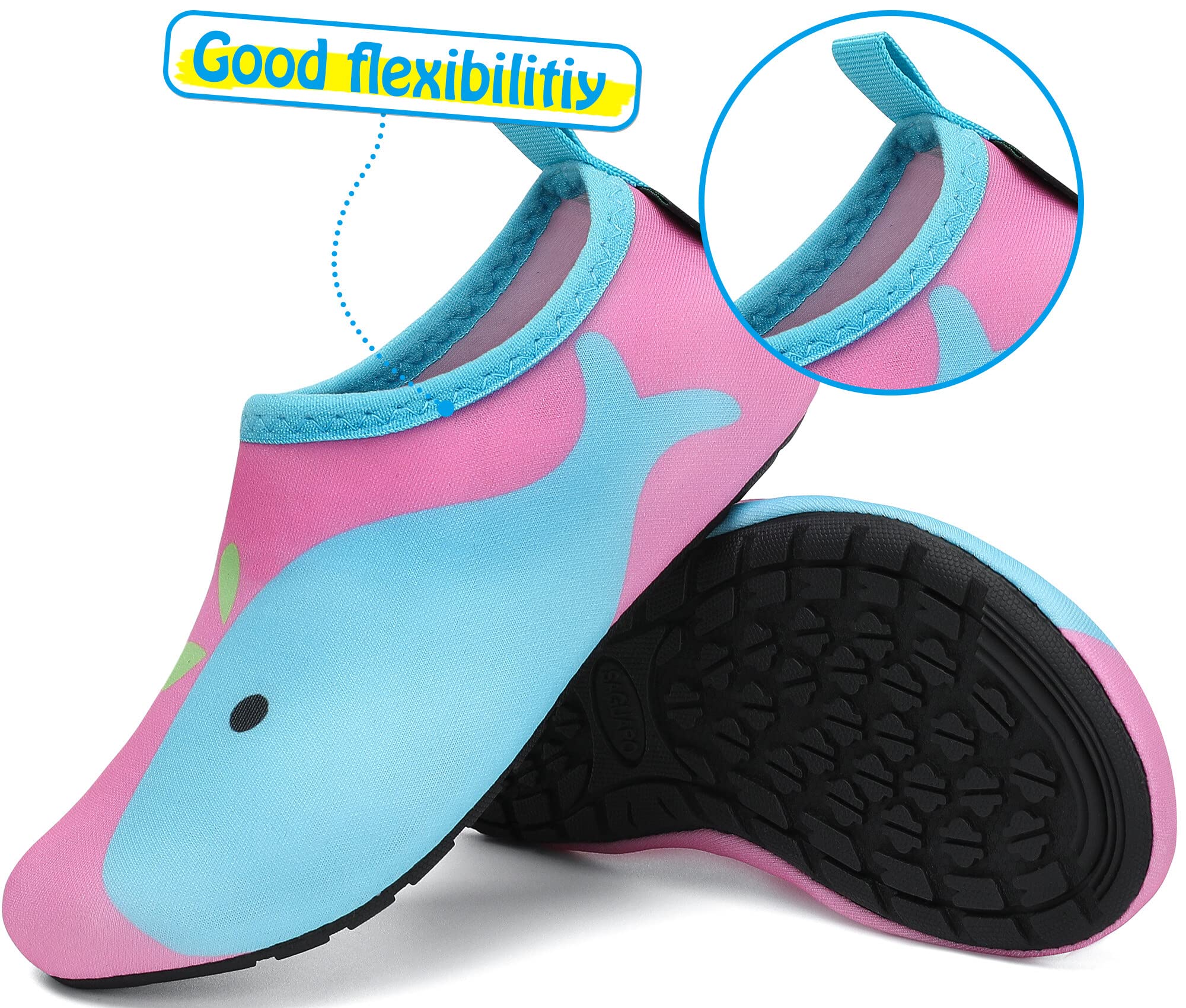 SAGUARO Scarpe da Scogli Bambino Bambina Scarpe Mare Bambini Scarpette Scogli Ragazze Ragazzi Scarpette Mare Antiscivolo Scarpe Immersione Leggere Scarpe Acqua Scarpe Nuoto, Gr. 18-37 EU