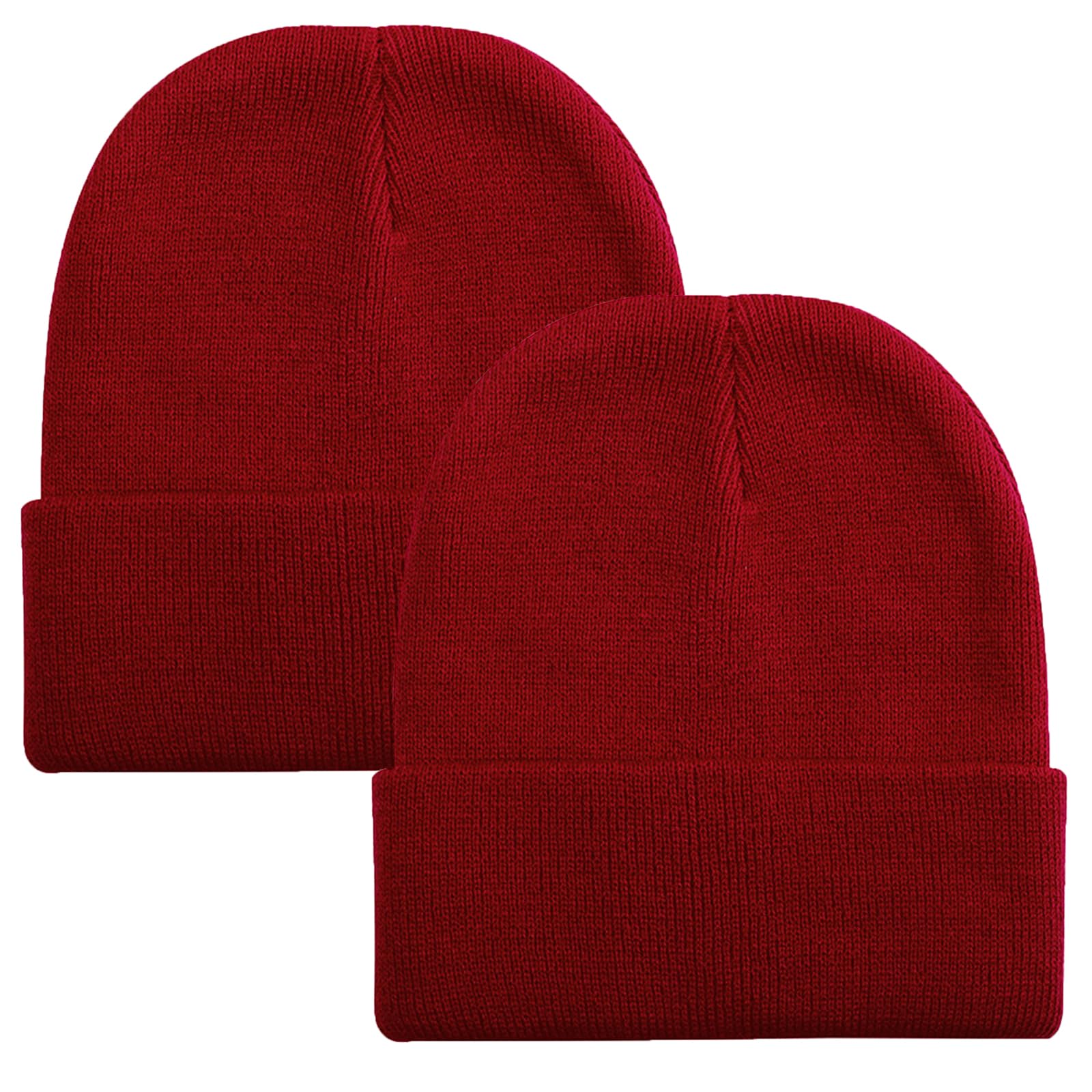ZOORON 1&2 Pack Beanie for Men Women Slouchy Beanie Hats Winter Knit Caps Soft Ski Hat Unisex