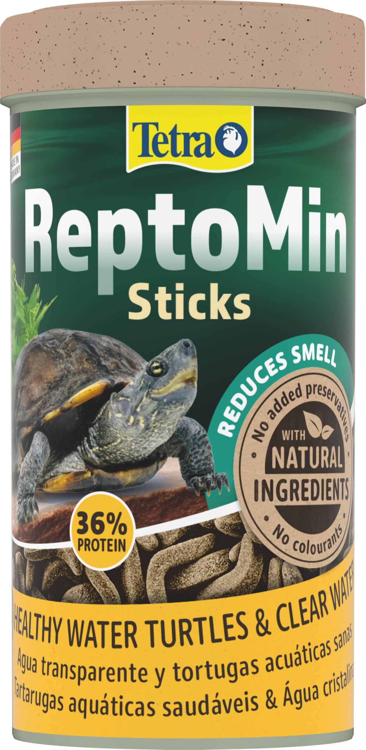 Tetra ReptoMin alimento para tortugas - comida especialmente adaptada a las tortugas, 250 ml