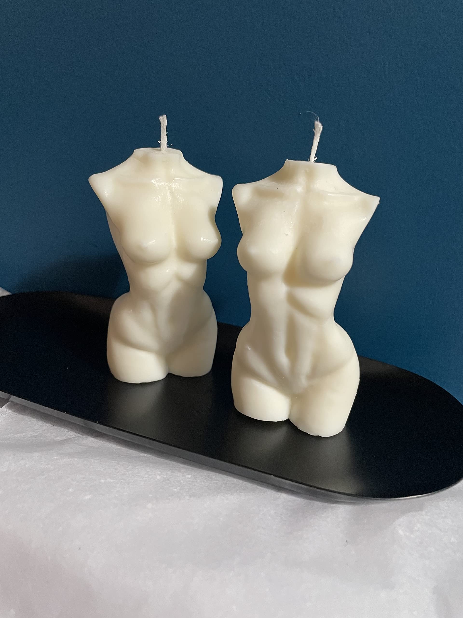 Elegant Female Body Candle Woman Torso Sculpture fragranced Soy Wax Candle Handmade Home Decor (Lime Basil Mandarin)