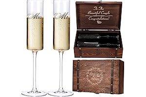 Mr and Mrs Champagne Flutes Set of 2