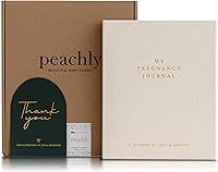 Peachly Linen Pregnancy Journal: Elegant Keepsake Book for Milestones, Bump Photos, Checklists - First-Time & Experienced Moms