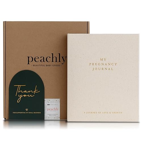 Peachly Pregnancy Journal - Linen Pregnancy Book to Capture Every
