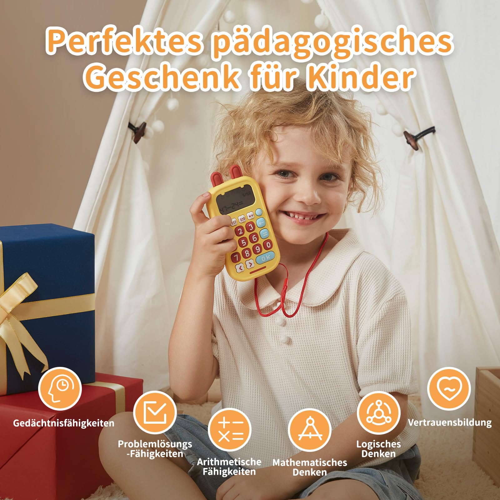 alilo Mathespiel für Kinder 5-12 Jahre, Elektronischer Kopfrechnen Trainer für Addition, Subtraktion, Multiplikation & Division, Interaktives Mathetrainer mit 19 Spielen, 5 Modi & 50.000 Aufgaben