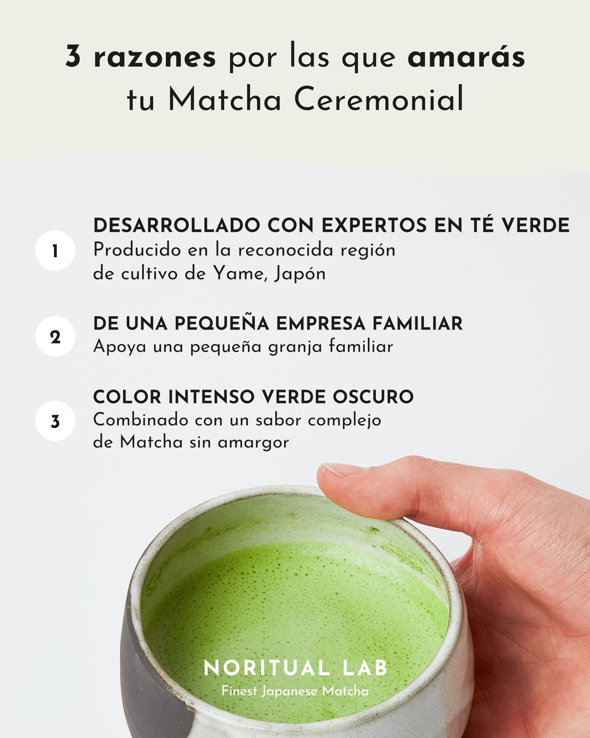 Matcha Ceremonial Puro de Japón - Té Verde Original de Primera Cosecha - 100% Natural y Analizado en Laboratorio (40g)
