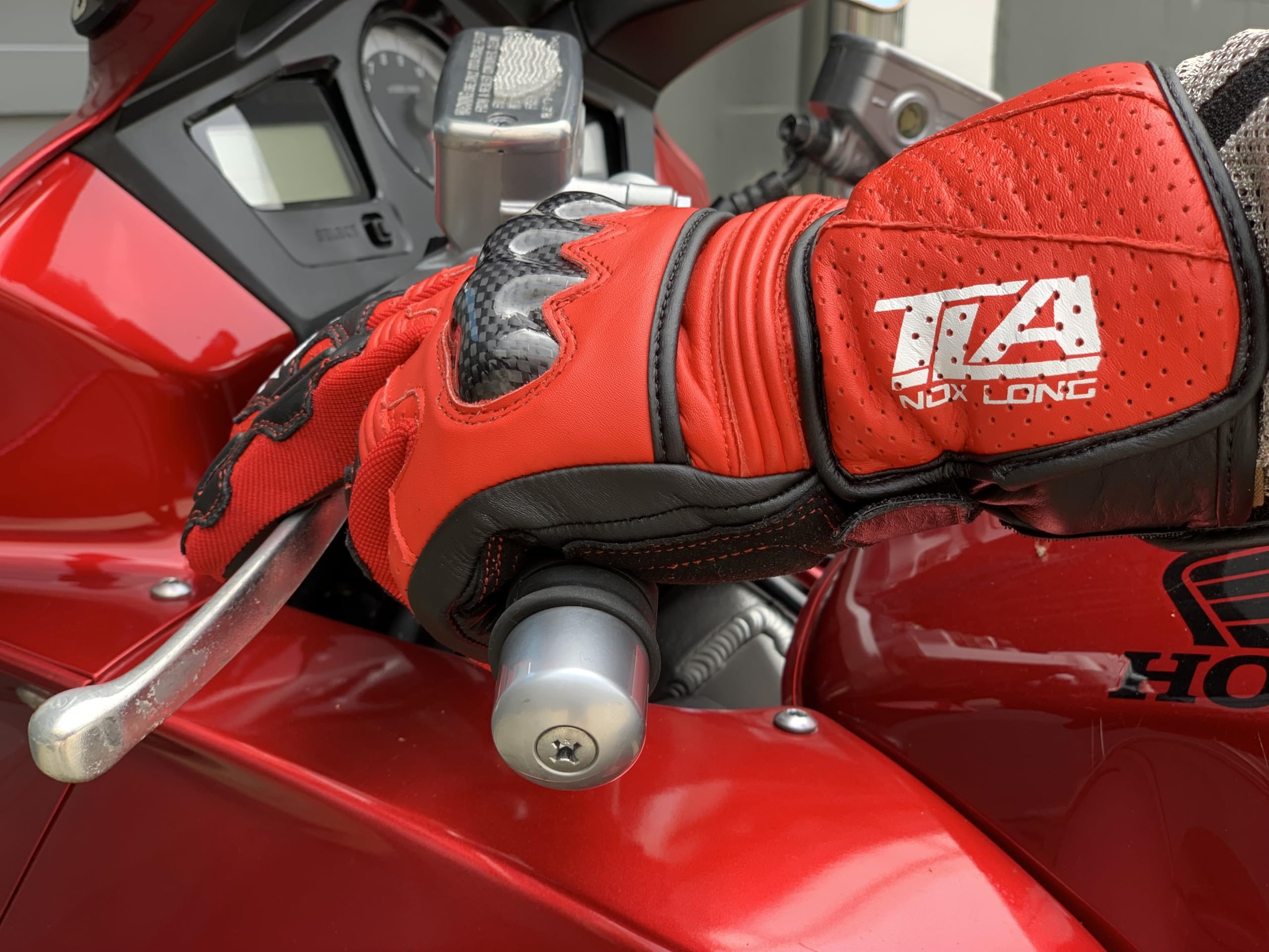 TLA NOX Long Gants Moto homologué Cuir avec Protections CE, Poignet Long, 2XS-4XL Hommes et Femmes. Gant Moto, Scooter, cafè Racer, tactiles, mi-Saison, Respirants, Haute Protection Contre Les Chocs