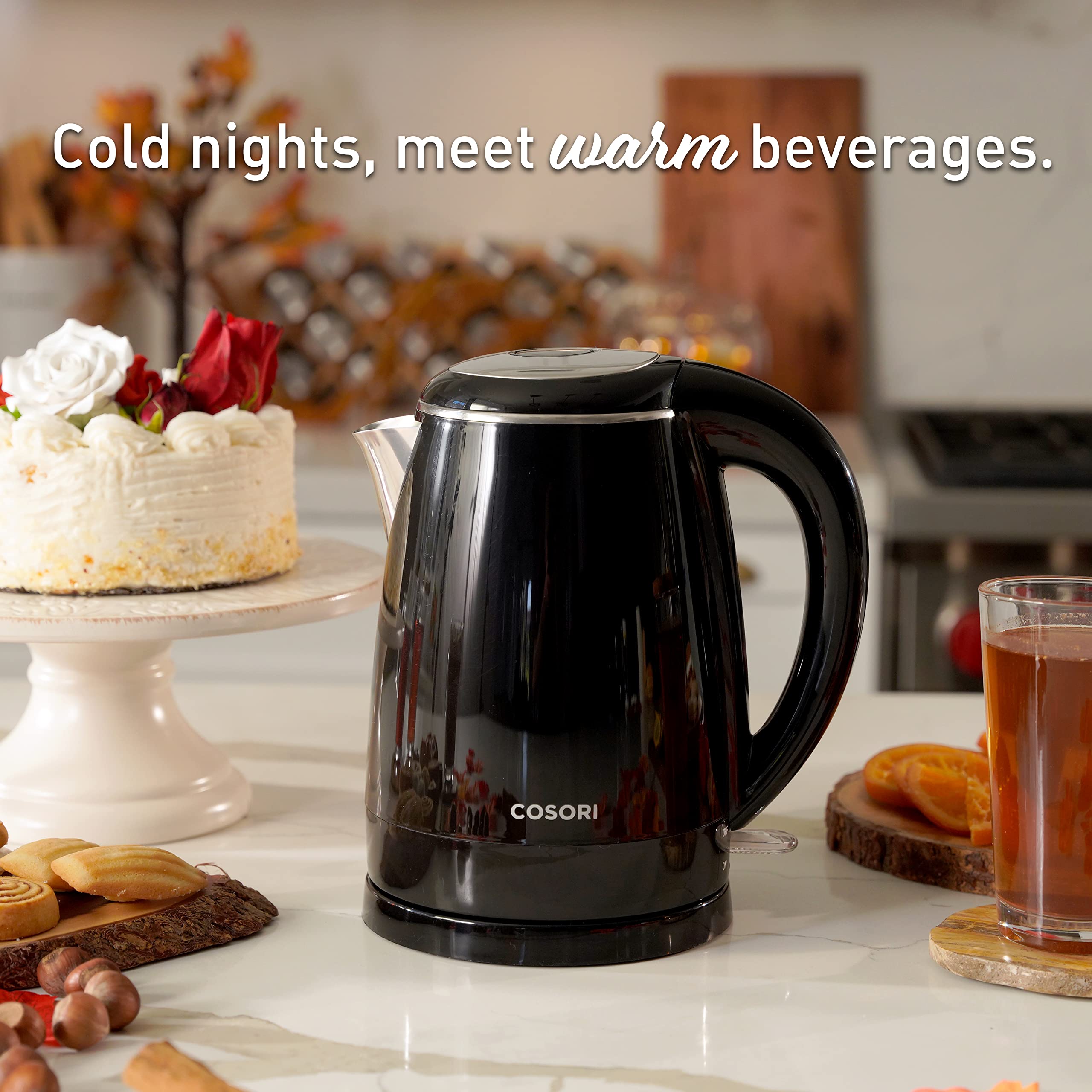 Cosori 電気ケトル(BPAフリー) 1.8クォート ステンレススチール 水ボイラー コーヒーポット 紅茶ケトル 水ヒーター コードレス 電気ティーポット（中古品） Amazon | Cosori 電気ケトル(BPAフリー) 1.8クォート ステンレス