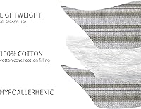 Vista 4 de Homzard King Size Quilt Set, Grey White Snowflake Striped Comforter Set,Cotton Gray Bedspread King Size, Lightweight Comforter Fall Bedding 3 Piece