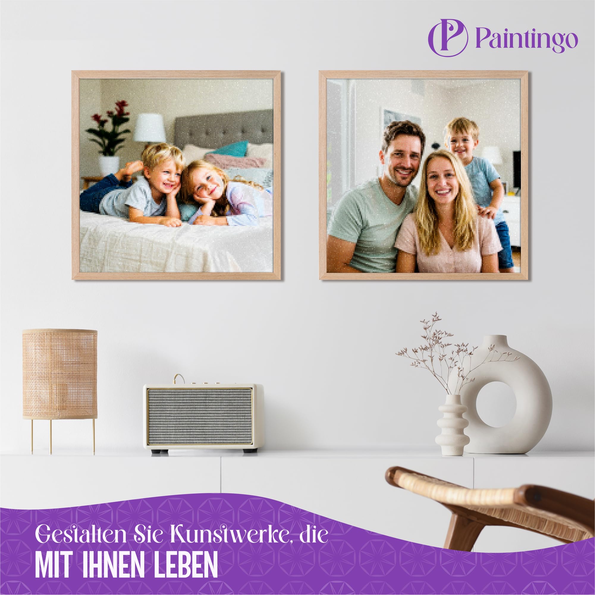 Diamond Painting eigenes Foto 60x80 cm - personalisierte Diamant Painting Bilder Erwachsene - Geburtstagsgeschenk & Hochzeitsgeschenk - Diamond Painting Erwachsene