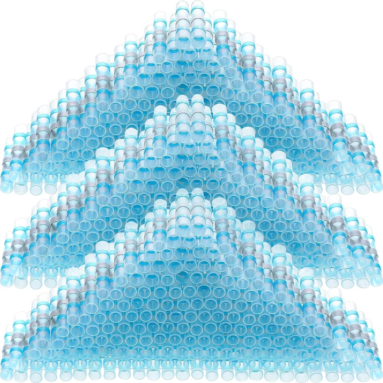 500 Pcs of Heat Shrink Solder Seal Sleeve Blue Butt Wire Connectors Terminal