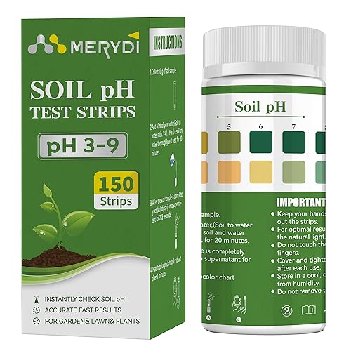 Soil pH Test Kit,150 Test Strips(3-9 Range) for Testing Garden,