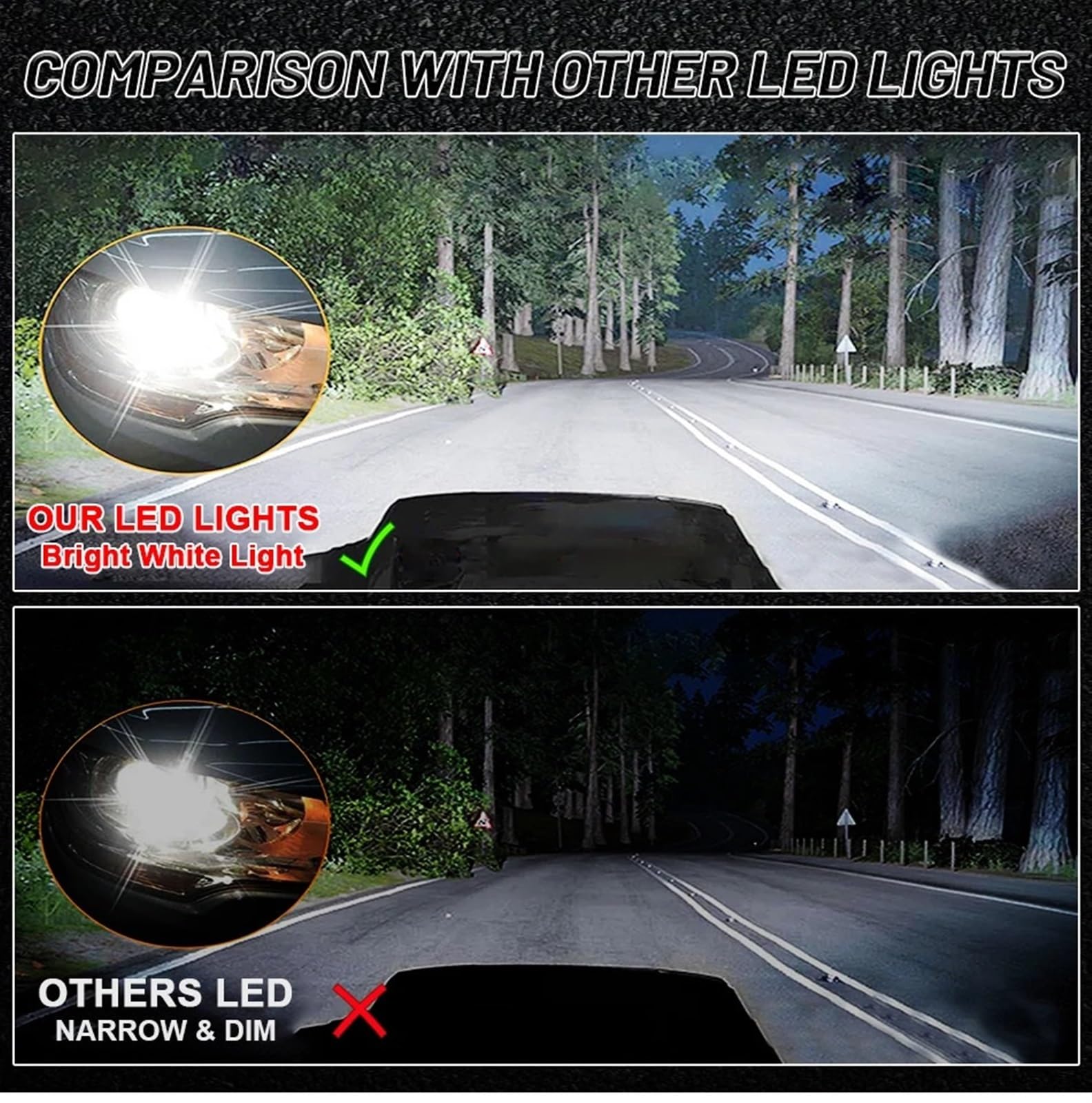 D2S D4S 1:1 Faros delanteros LED HID D1S D3S D8S D1R D3R Kit de bombillas LED de xenón Retroadaptación 1300W 1000000LM D2R D4R Lámpara de coche Luz automática CSP CANbus 12V (Color : 100000