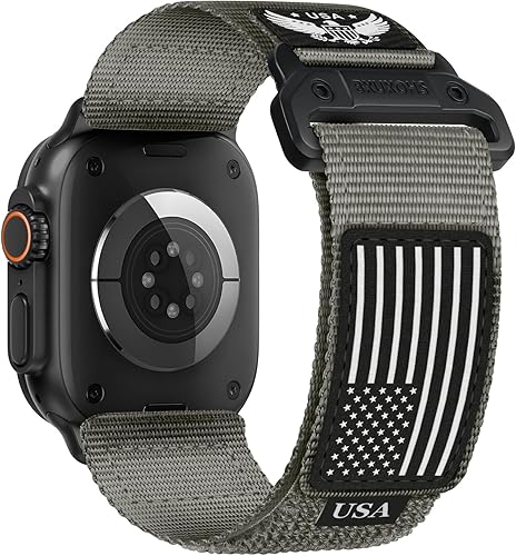 Miniatura 14 de Correas de nylon resistentes para Apple Watch Ultra/3/2 de 49 mm, 46 mm, 45 mm, 44 mm, 42 mm, correas para iWatch para hombres, correa deportiva