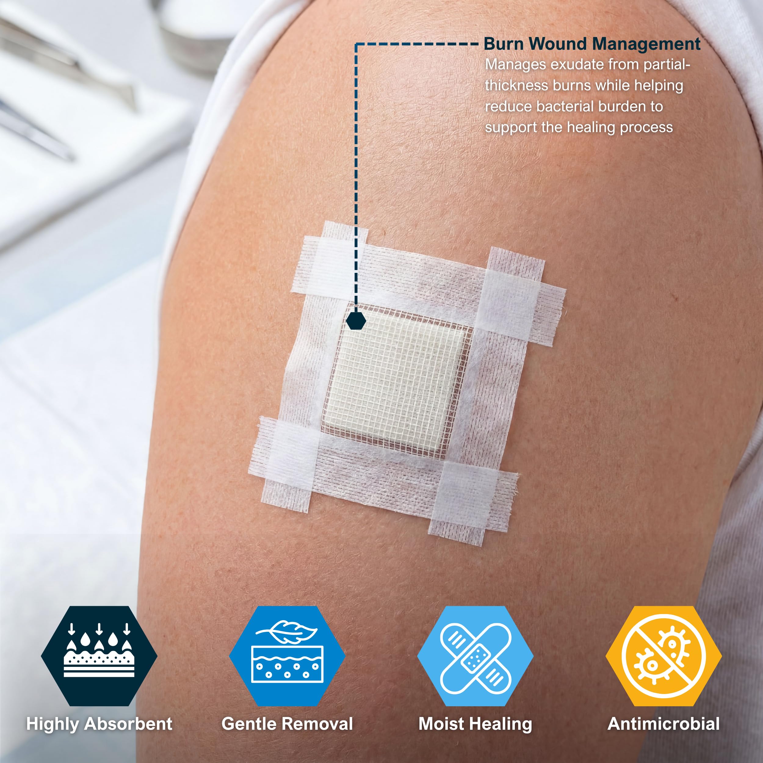 silver calcium alginate wound dressing pad Simpurity Alginate Wound Dressing with Antimicrobial Silver