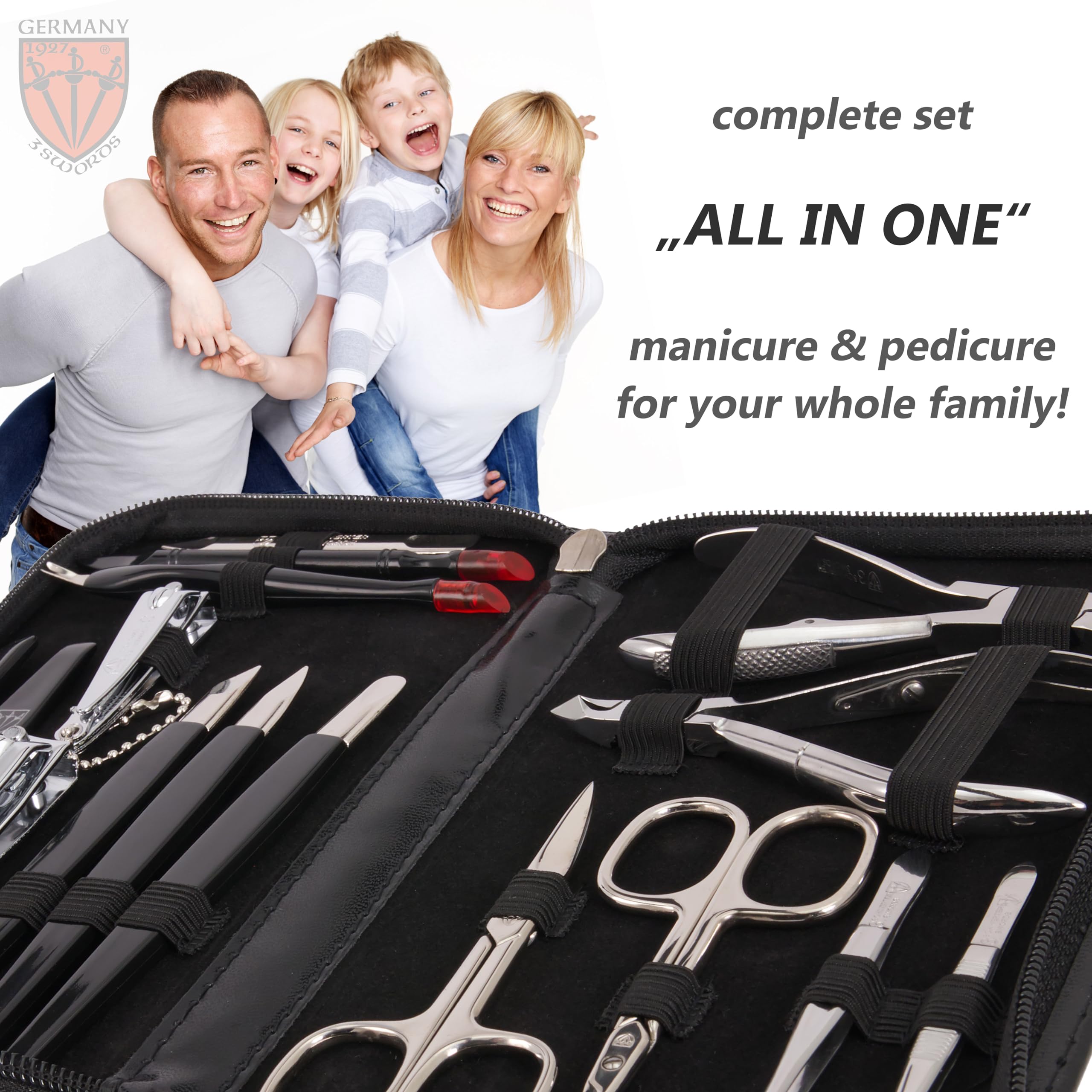3 Swords Germany – kit manucure pédicure soin des ongles - qualité marque (631)