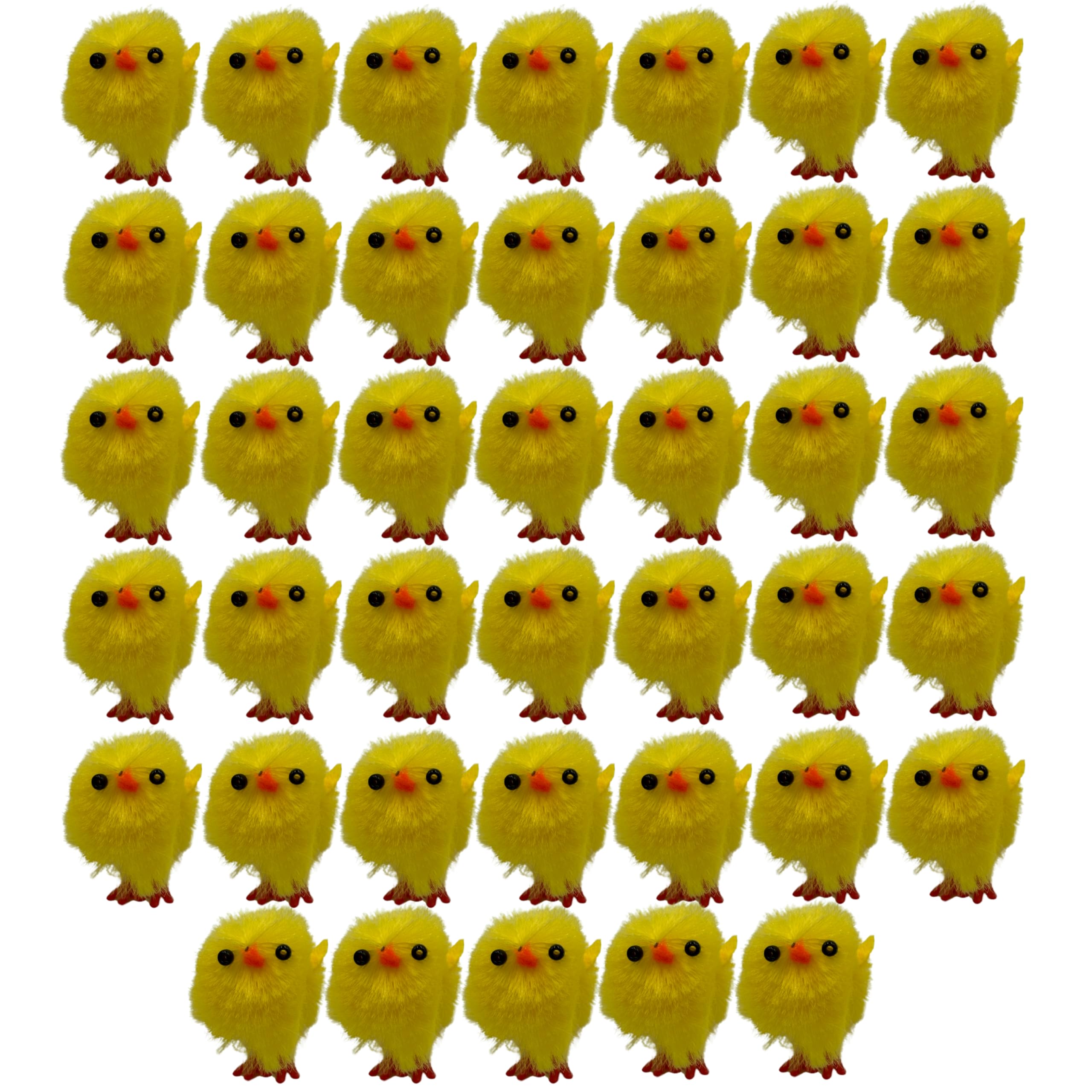 Swiftpick Home Multicolor 40Pcs Yellow Easter Chicks, 3 Cm, Fluffy Chicks Perfect For Easter Crafts, Bonnet Decoration, Egg Hunt, Easter Decorations