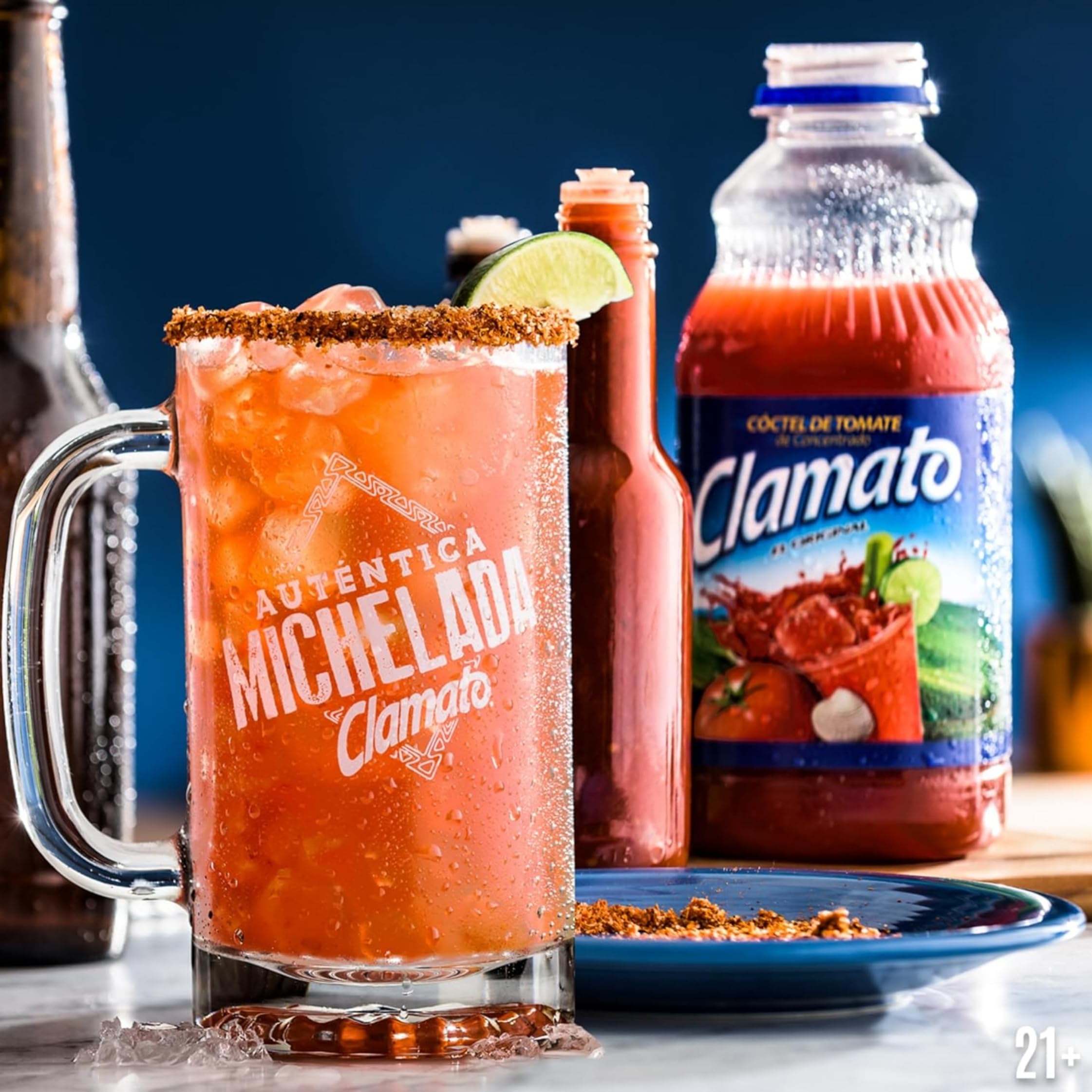 Clamato Original 946 ml Salsa de Tomate con Almeja para Micheladas, Ceviches y Cócteles Pack 3 x 946ml