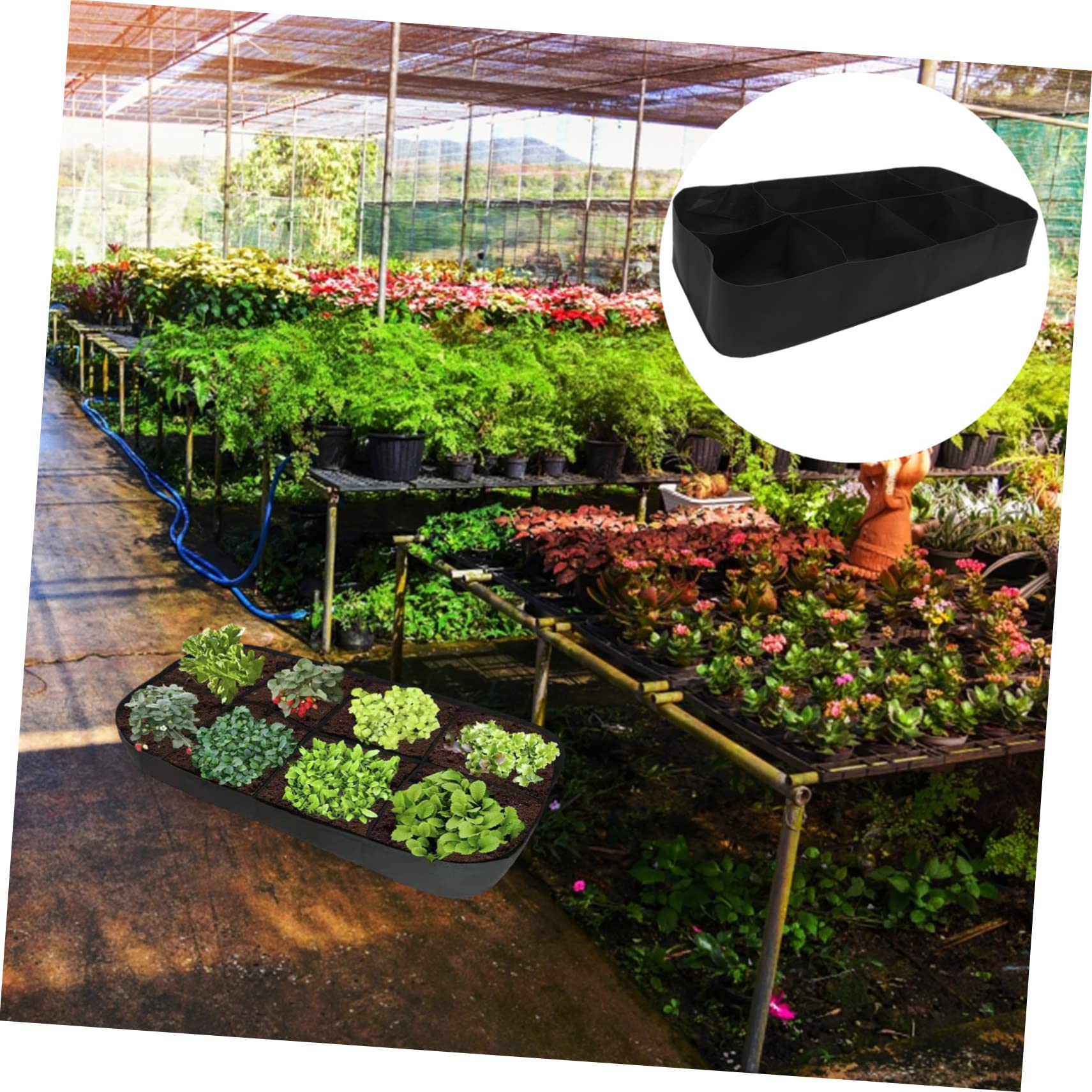 Milisten Gartenpflanzbeutel mit Fach aus Filz für Pflanzen und Setzlinge