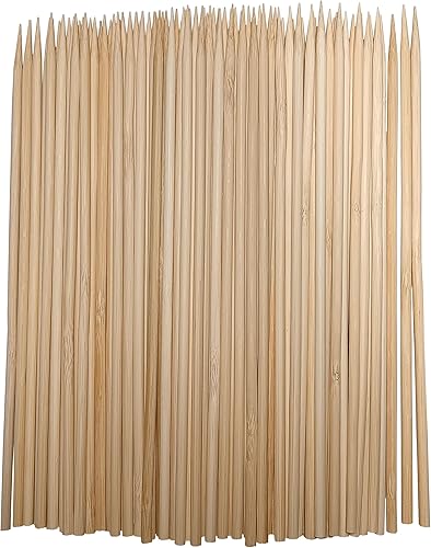 Miniatura 7 de Brochetas de bambú de 8 pulgadas para barbacoa, aperitivo, fruta, cóctel, kebab, kabob, parrilla, fuente de chocolate, cocina, manualidades y