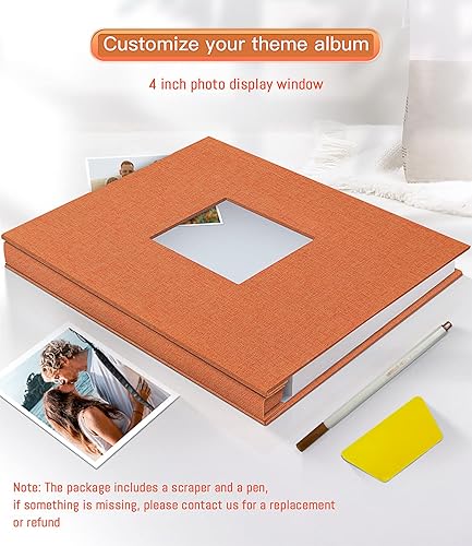 Miniatura 2 de Popotop Álbum de fotos autoadhesivo con ventana de visualización de imágenes, 40 páginas, álbum de recortes para fotos de 4 x 6, 8 x 10, cubierta de