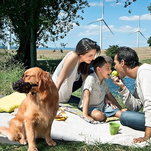 Miniatura 6 de Bozal para perros grandes, bozales para perros medianos, bozal ajustable transpirable suave para pastor alemán, pastor australiano, Golden