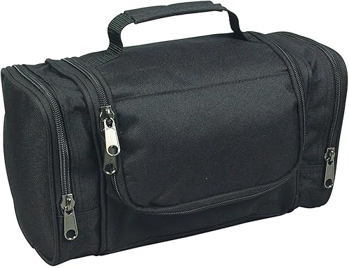Organizador de viaje resistente de lujo o soporte para pasaporte o bolsa de aseo cosmético de higiene, Negro -