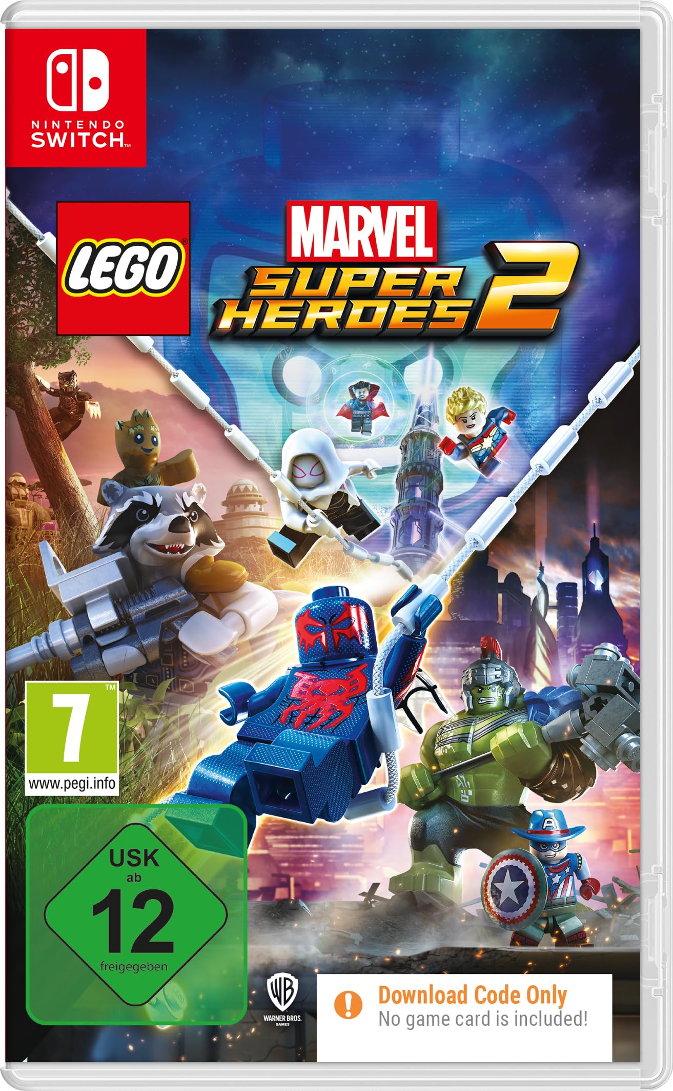 LEGO Videospiel Marvel Super Heroes 2 Code in der Box Switch