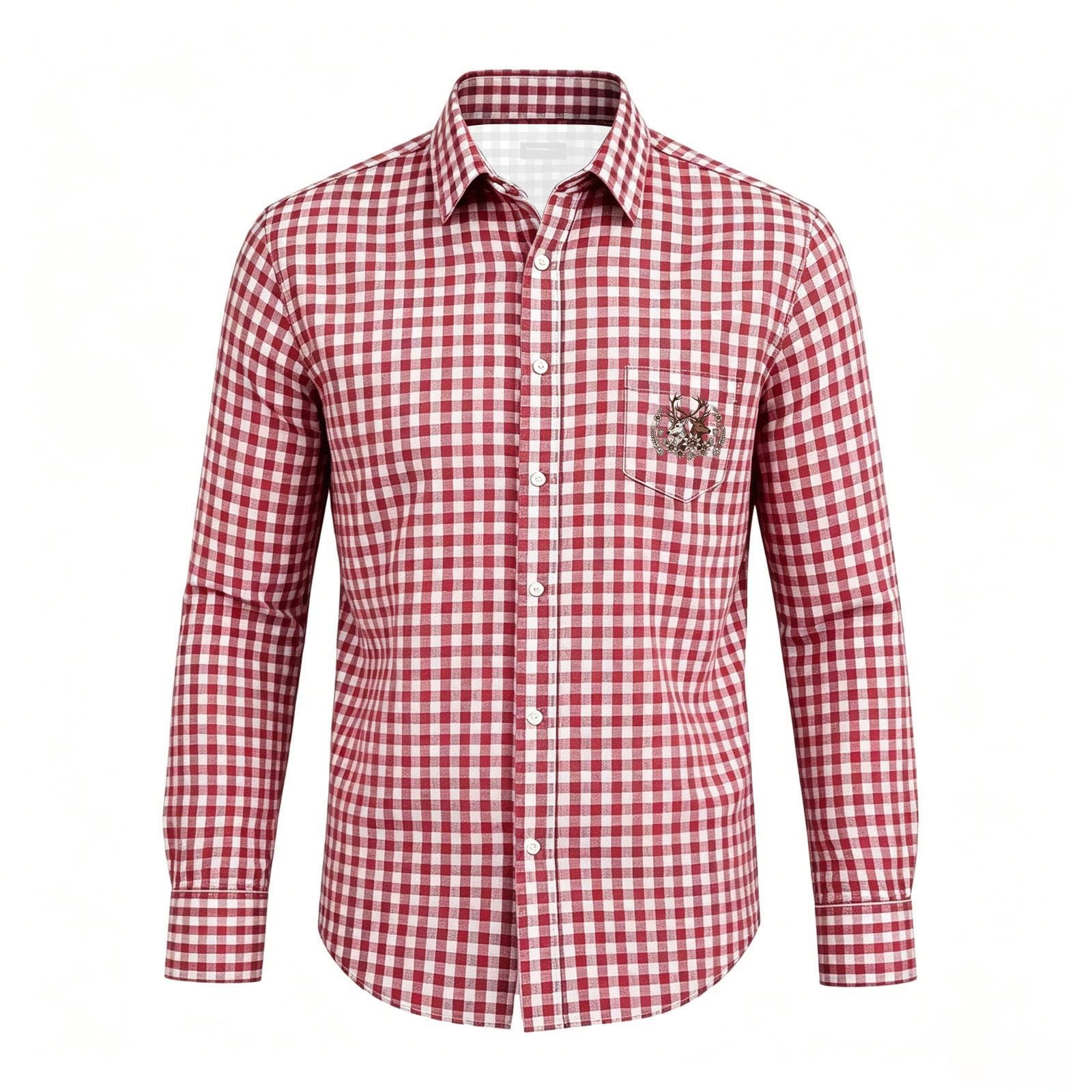 Camisa bávara de manga larga transpirable con diseño clásico 5