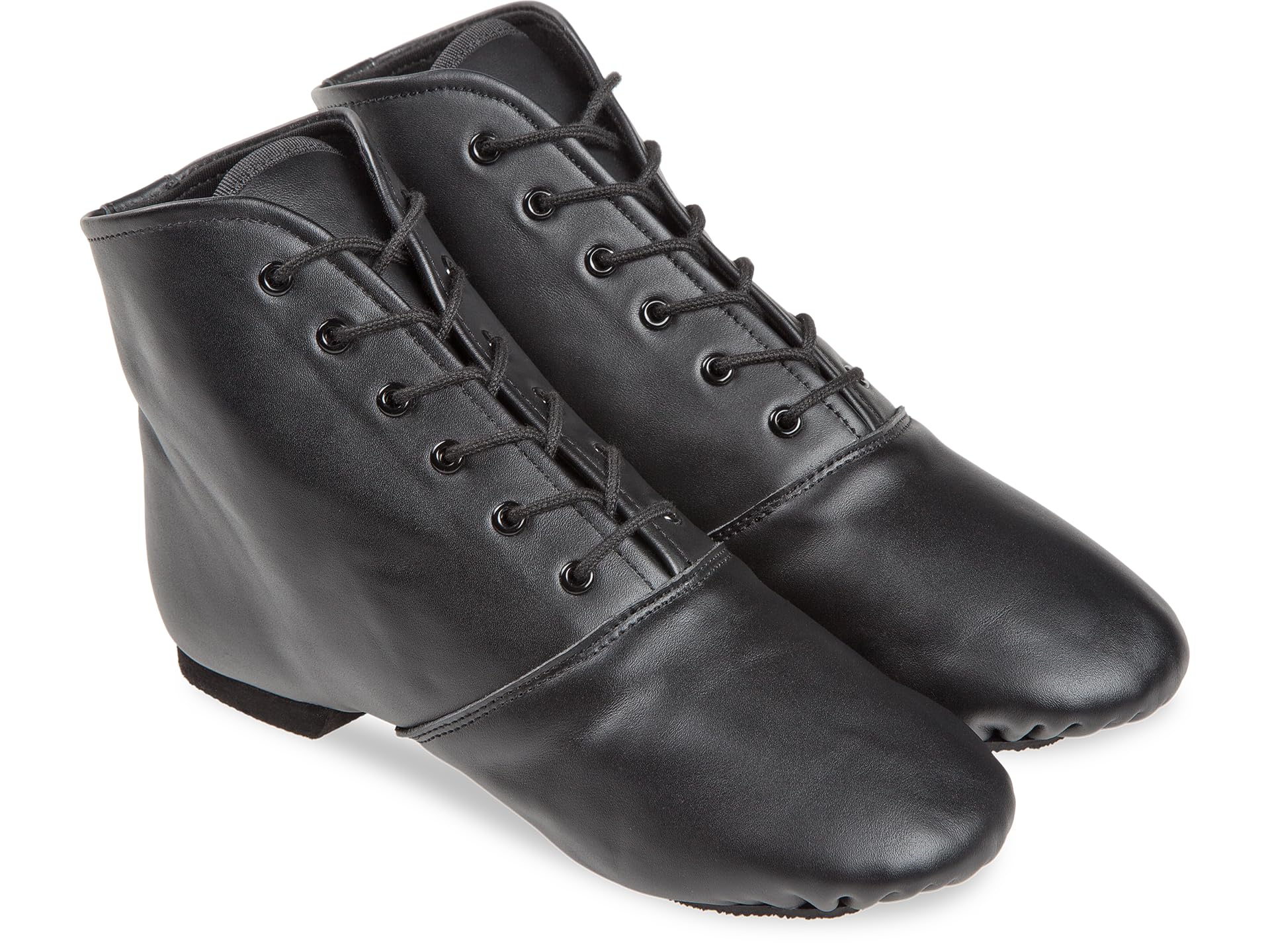 Diamant Step Gardestiefel 6-Loch Unisex Gardeschuhe Geteilte Sohle schwarz Leder