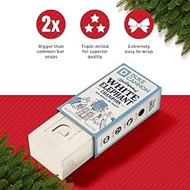 Duke Cannon Supply Co. White Elephant Bar Soap - 10oz Large Soap Brick with Citrus Musk Scent - Holiday Gag Gift, Funny White Elephant Gift Idea 3 Pack